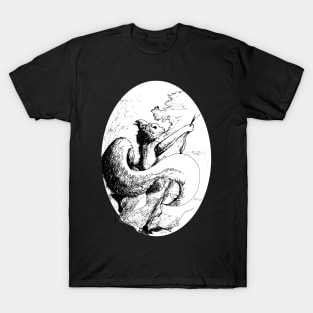 Red squirrel tree hopping - vintage medieval fantasy inspired art and designs T-Shirt